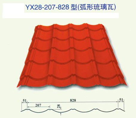 YX28-207-828 Type ( curved glazed tile )